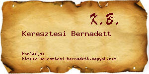 Keresztesi Bernadett névjegykártya